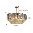 Luxury cascading gold crystal led wall lamp living room lighting