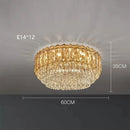 Luxury cascading gold crystal led wall lamp living room lighting
