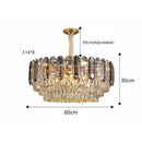 Luxury cascading gold crystal led wall lamp living room lighting