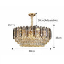Luxury cascading gold crystal led wall lamp living room lighting