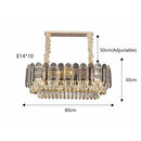 Luxury cascading gold crystal led wall lamp living room lighting
