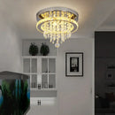 Luxury chrome crystal led ceiling chandelier dining room lamp