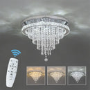 Luxury chrome crystal led ceiling chandelier dining room lamp