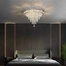 Luxury chrome crystal led ceiling chandelier dining room lamp
