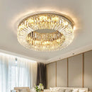 Luxury chrome crystal led ceiling lights for living room