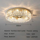 Luxury chrome crystal led ceiling lights for living room