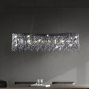 Luxury clear & purple crystal chrome chandelier dining room light