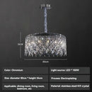 Luxury clear & purple crystal chrome chandelier dining room light