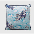Luxury coral lynx velvet cushion cover living room pink & teal decor