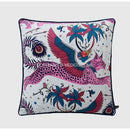 Luxury coral lynx velvet cushion cover living room pink & teal decor