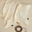 Luxury cream 1400tc pima cotton bedding set bedroom pleated satin