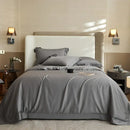 Luxury cream 1400tc pima cotton bedding set bedroom pleated satin