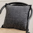 Luxury cream & black camellia jacquard pillow cover living room