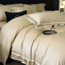 Luxury cream & gold 1000tc luxury embroidery bedding set bedroom