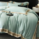 Luxury cream & gold 1000tc luxury embroidery bedding set bedroom
