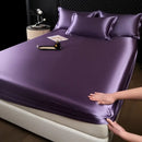 Luxury cream mulberry silk fitted sheet set – bedroom bed linen