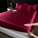 Luxury cream mulberry silk fitted sheet set – bedroom bed linen