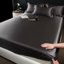 Luxury cream mulberry silk fitted sheet set – bedroom bed linen