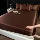 Luxury cream mulberry silk fitted sheet set – bedroom bed linen