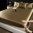 Luxury cream mulberry silk fitted sheet set – bedroom bed linen
