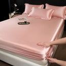 Luxury cream mulberry silk fitted sheet set – bedroom bed linen