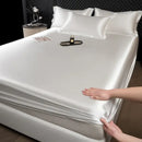 Luxury cream mulberry silk fitted sheet set – bedroom bed linen