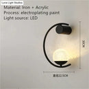 Modern gold luxury creative led bedside wall lamp bedroom sconce