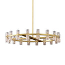 Luxury crystal black gold pendant light living room chandelier