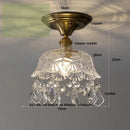 Luxury crystal glass ceiling light bedroom brass teardrop decor