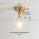 Luxury crystal glass ceiling light bedroom brass teardrop decor