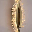 Luxury crystal gold metal wall sconce for living room warm glow