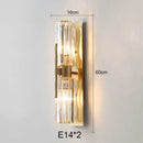Luxury crystal gold wall lamp for living room and bedroom lighting