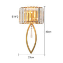 Luxury crystal gold wall lamp for living room and bedroom lighting