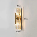 Luxury crystal gold wall lamp for living room and bedroom lighting