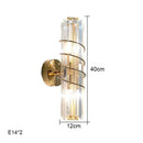 Luxury crystal gold wall lamp for living room and bedroom lighting