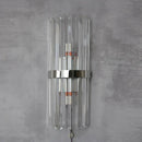Luxury crystal golden wall lamp bedroom sconce with vertical rods