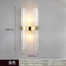 Luxury crystal golden wall lamp bedroom sconce with vertical rods