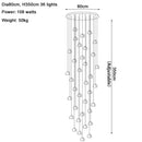 Luxury crystal led chandelier water droplet dining room pendant light