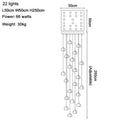 Luxury crystal led chandelier water droplet dining room pendant light