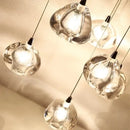 Luxury crystal led chandelier water droplet dining room pendant light