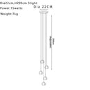 Luxury crystal led chandelier water droplet dining room pendant light