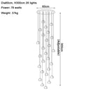 Luxury crystal led chandelier water droplet dining room pendant light