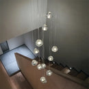 Luxury crystal led chandelier water droplet dining room pendant light