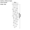 Luxury crystal led chandelier water droplet dining room pendant light