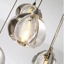 Luxury crystal led chandelier water droplet dining room pendant light