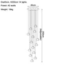 Luxury crystal led chandelier water droplet dining room pendant light