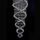 Luxury crystal staircase chandelier bedroom cascading led lighting