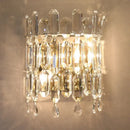 Luxury crystal wall lamp bedroom chandelier sconce with glass prisms