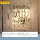 Luxury crystal wall lamp bedroom chandelier sconce with glass prisms
