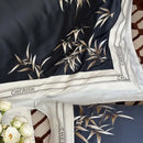 Luxury dark blue bamboo embroidery 1000tc egyptian cotton bedding set